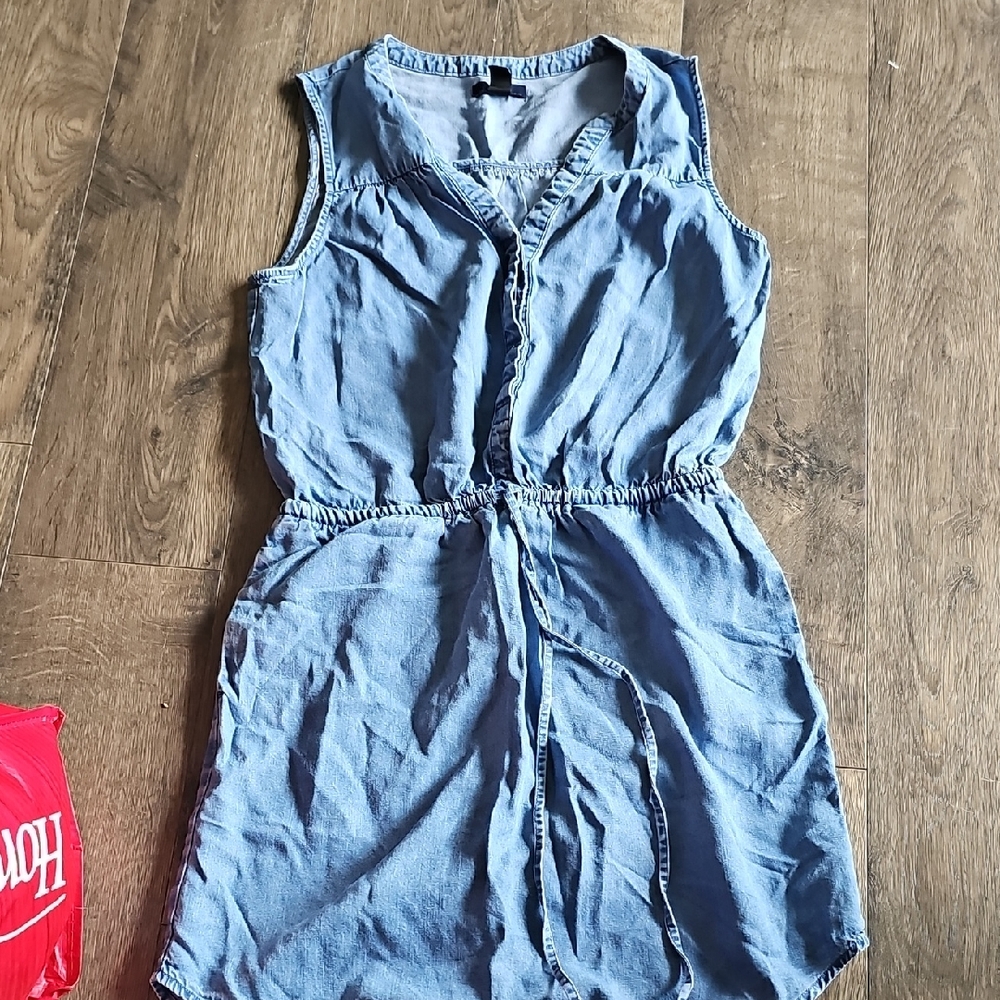 GAP Jean Dress Light Blue Sleeveless Mini Size Xs Elastic Women